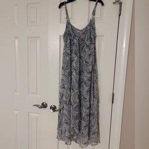 Forever 21 Light Blue Paisley Midi Dress